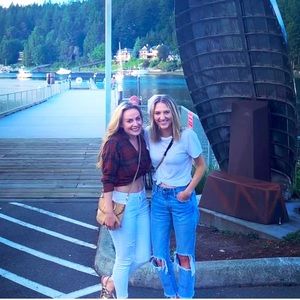 Madewell cropped flannel